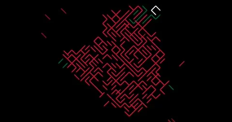 Dynamic Diagonal Elements Assemble the Map of Algeria Stock Footage 323610490