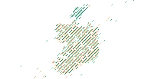 Dynamic Diagonal Lines Forming Ireland Map Silhouette Stock Footage 325884020