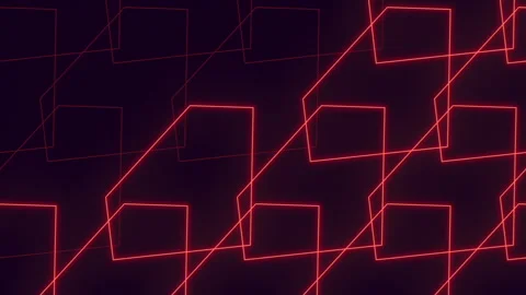 Dynamic diagonal pattern of red lines on black background Stock Footage 279609530