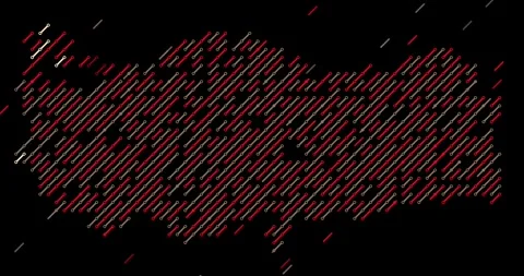 Dynamic Diagonal Slides Forming Turkey Map Silhouette Animation Stock Footage 327402110