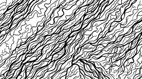 Dynamic diagonal stream lines in black and white hand drawn style for moder.. Stock Illustration