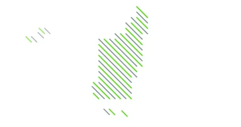 Dynamic Diagonal Stripes Forming Map of Madagascar Video stock 324642477