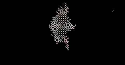 Dynamic Diagonal Stripes Forming Map of Myanmar Video stock 327620377