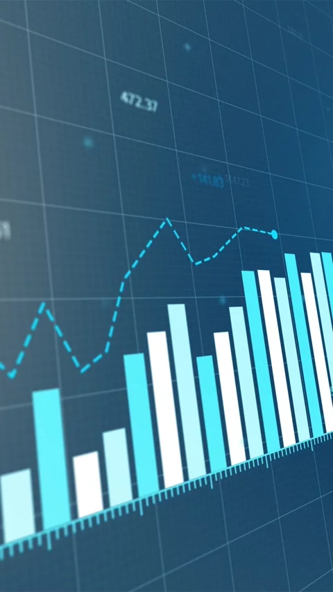 Dynamic digital animation showcasing increasing financial profits  Video stock 289738949