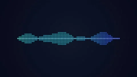 Dynamic Digital Audio Equalizer Visualizer Animating with Glowing Blue and .. 動画素材 347361835