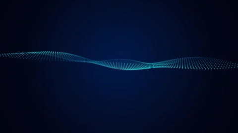 Dynamic Digital Blue Audio Wave Technology Loop Animation Stock Footage 342321944