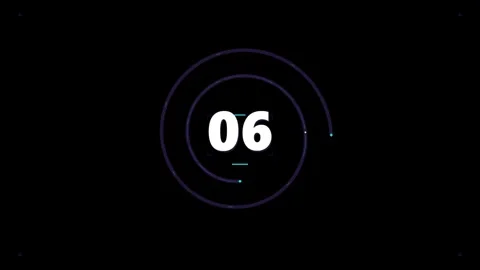 Dynamic Digital Countdown: Spiraling Line Animation on Black Screen Stock-Footage 347004859