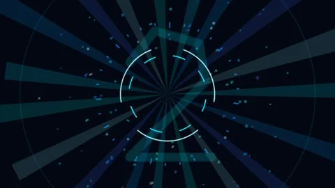 Dynamic digital countdown timer with abstract radial light rays Stockbeeldmateriaal 346966461