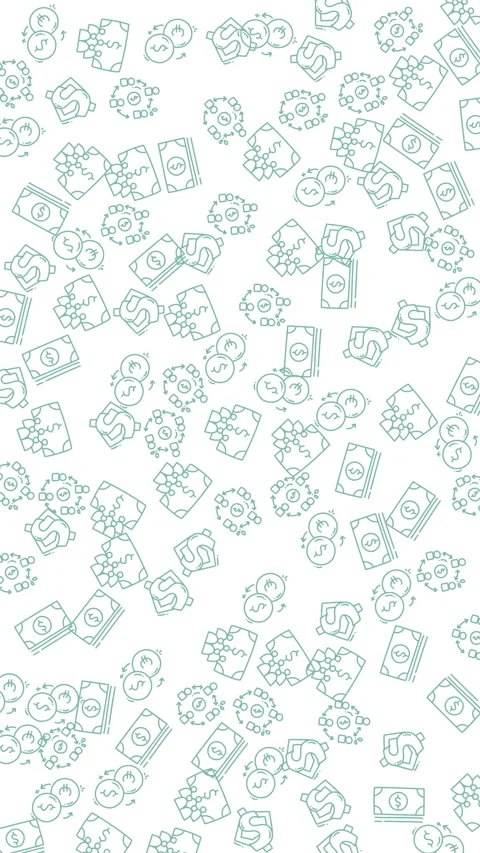 Dynamic digital currency symbols flow on a clean white background loop Vídeos de archivo 340441241