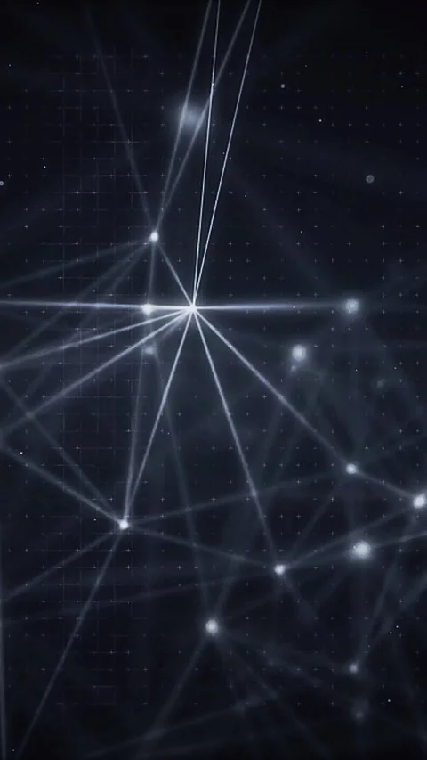 Dynamic Digital Cyber Space, Plexus Motion Background Stock Footage 318335950