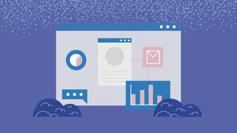 Dynamic digital dashboard animation with marketing data analytics and busin.. 動画素材 333545561