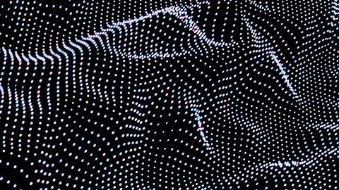 Dynamic Digital Dot Pattern with Wavy Effect 스톡 일러스트