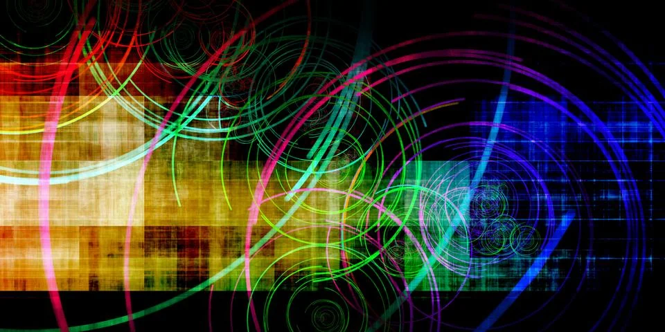 Dynamic Digital Ecosystem Background For Technology Companies Stock Illustration