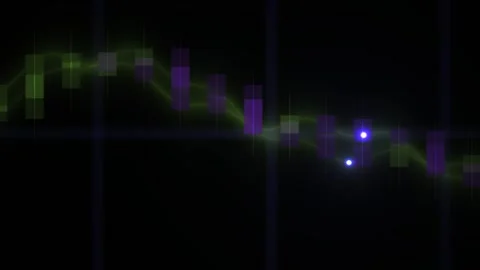 Dynamic Digital Financial Market Data Visualization with Animated Candlesti.. Stock Footage 341805833