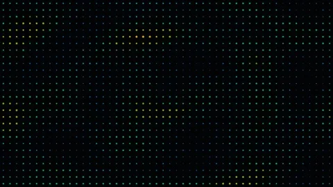 Dynamic digital grid of colorful dots creating an abstract pattern Stock Footage 335938175