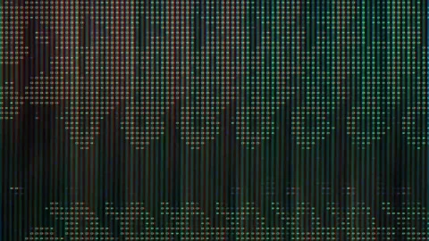 Dynamic digital matrix with streaming green data flow effect Stock Footage 322118414