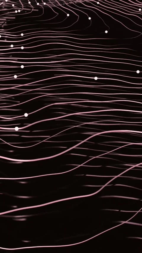 Dynamic digital network flow with glowing neon lines. Abstract futuristic Vídeo Stock 339638200