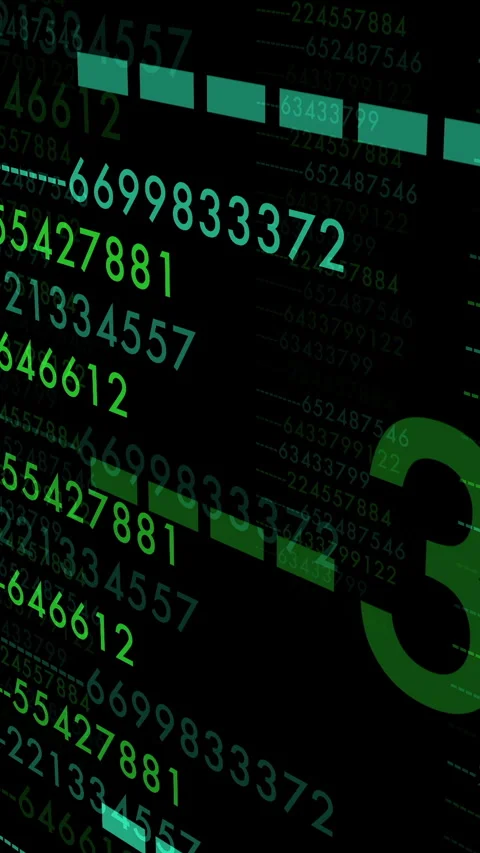 Dynamic Digital Numbers and Matrix Code, featuring innovative designs and Stock Footage 288246890