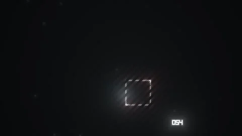 Dynamic digital shape appearing on a dark screen Stock Footage 338427074