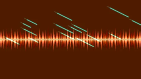 Dynamic digital sound spectrum equalizer waves on abstract dark green screen Stock Footage 339352229