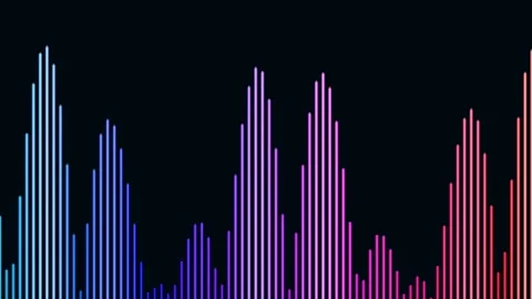Dynamic Digital Spectrum Analyzer - Abstract Data Visualization Waves Stock Footage 336837052