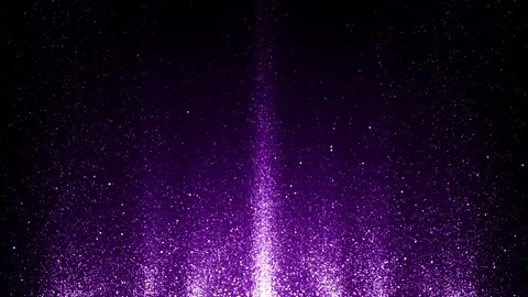 Dynamic digital visual effect of brilliant violet glitter dust ascending qu.. Stock Footage 327625486