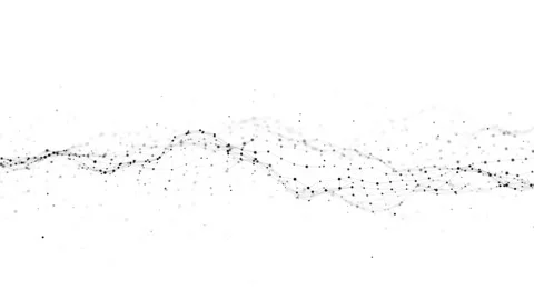 Dynamic digital wave flow on white background Stock Footage 315089773