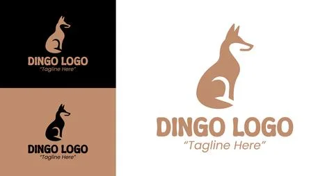 Dynamic Dingo Logo for Adventure and Exploration Illustrazione stock