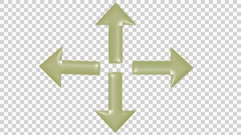 Dynamic direction arrows pointing in four directions, perfect for navigation Stock Illustration