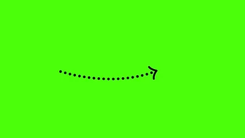 Dynamic Directional green screen dotted arrow animation. Stock Footage 313296475