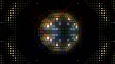 Dynamic disco ball animation Stock Footage 64693140