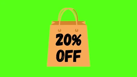 Dynamic Discount Countdown with Disappearing Trails on Green Screen (10% to.. Stock Footage 336562171