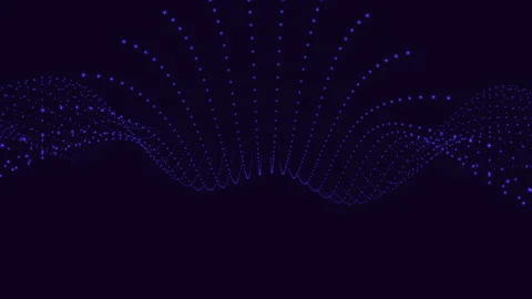 Dynamic dna nebula-like waveform resonates in striking pattern Stock-Footage 274172531