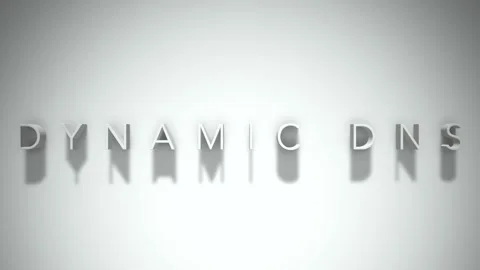 Dynamic dns 3D title animation with shadows on a white background Stock Footage 296922292