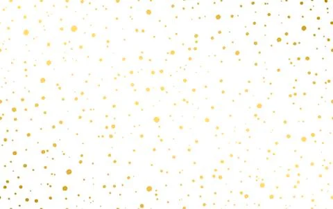 Dynamic dot pattern in gold. Randomly disposed spots. Golden dots background. Stock Illustration
