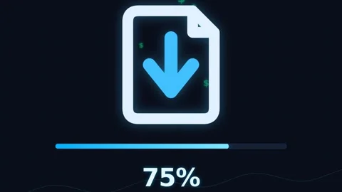 Dynamic Download Progress Animation Motion in Digital Interface. 스톡 동영상 336611058