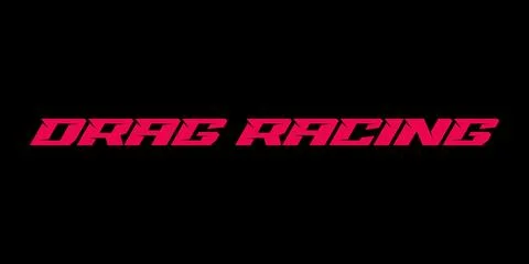 Dynamic Drag Racing Speed Font - Burnout Motion Vector Typography Stock Illustration