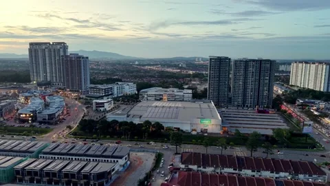 Dynamic drone shot highlighting Lotus's hypermarket Видео 332089805