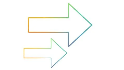 Dynamic dual gradient arrows showing forward progress and strategic directio Illustrazione stock