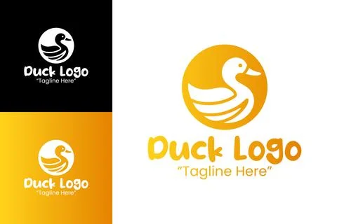 Dynamic Duck Logo Design for a Fun Brand Identity Stock-Illustration