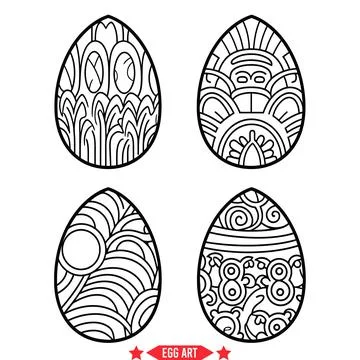 Dynamic Egg Shape Vector Set  Unleash Your Creativity with Diverse Design E.. Illustrazione stock