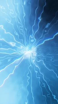 Dynamic electric blue lightning energy blast background vertical wallpaper Stock Illustration