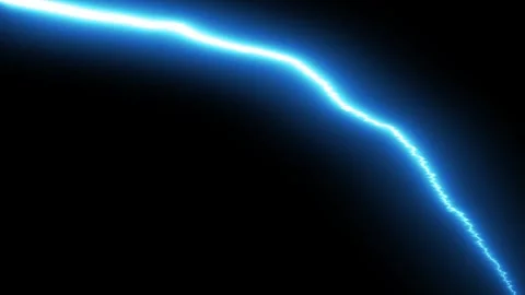 Dynamic Electric Lightning Energy Burst Strong Thunder Lightning Black Scre.. Stock Footage 341828333