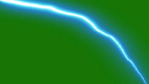 Dynamic Electric Lightning Energy Burst Strong Thunder Lightning Green Scre.. Stock Footage 341828350