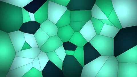 Dynamic Emerald Green Voronoi Cellular Motion Graphic Loop Vidéo 340370978