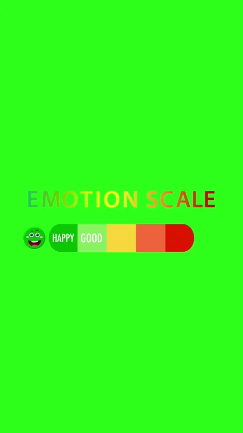 Dynamic Emotion Scale Animation with Color Transitions Stock Footage 309614101
