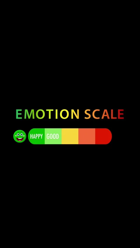 Dynamic Emotion Scale Animation with Color Transitions Stock Footage 309898875
