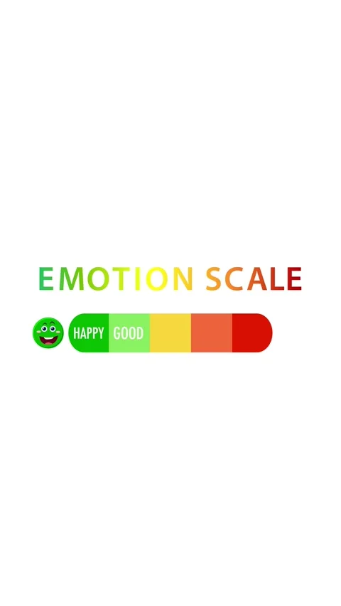 Dynamic Emotion Scale Animation with Color Transitions Stock Footage 310171107