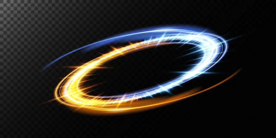 Dynamic Energy Aura featuring mesmerizing Blue and Orange Swirls in vibrant Stock Illustration