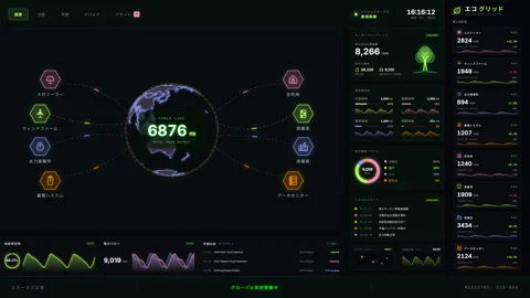 Dynamic energy management interface for smart grid energy management and re.. Video stock 334655800